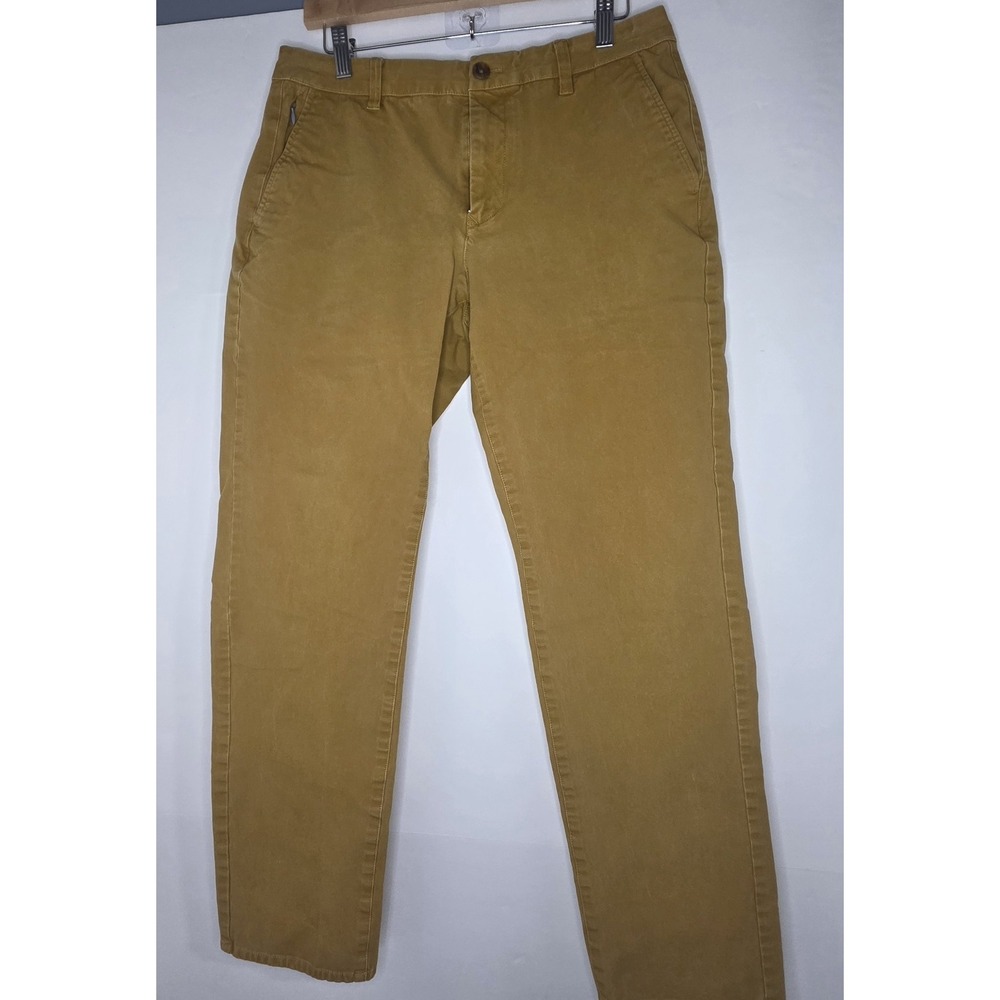 Bonobos Mens Size 32x32 Slim Fit Yellow Chino Pants